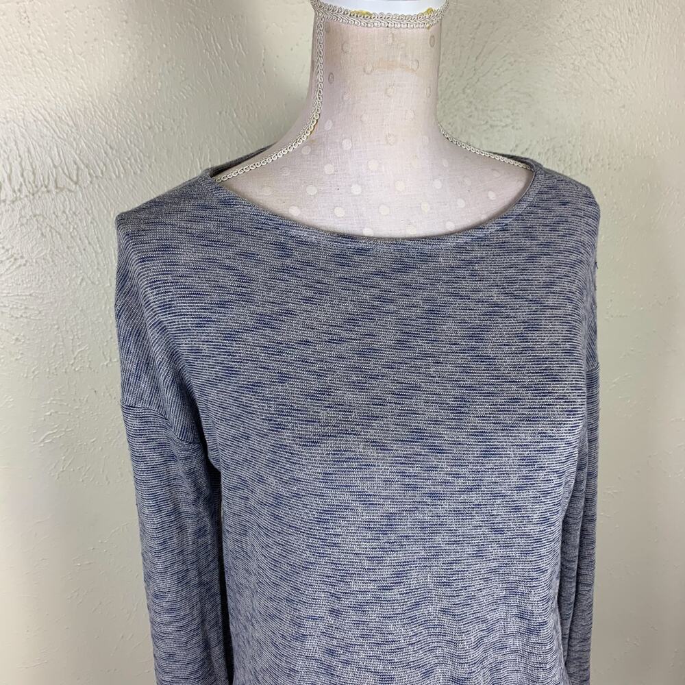 Enti Marled Blue Knit Top Size M Lightweight‎ Pullover Sweater - Picture 2 of 6